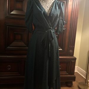 Tommy Hilfiger Teal Patterned Dress